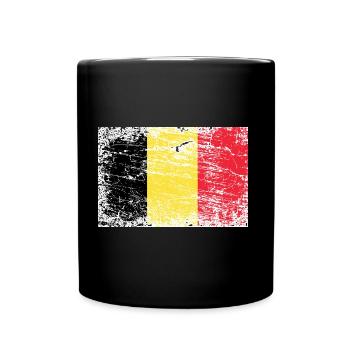 Belgium flag - Full Colour Mug - black - Front