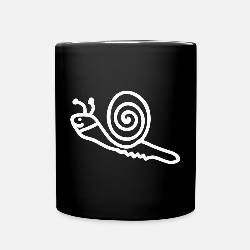 Schnecke - Tasse einfarbig - Schwarz