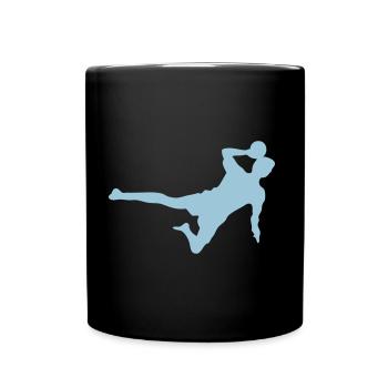 Schatten Silhouette Chukball - Tasse einfarbig - Schwarz - Vorne