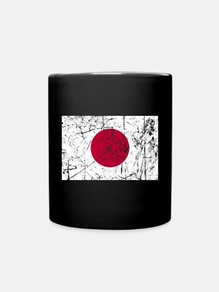 Japan Flagge Japan Fahne Flagge Flagge bandera - Tasse einfarbig - Schwarz
