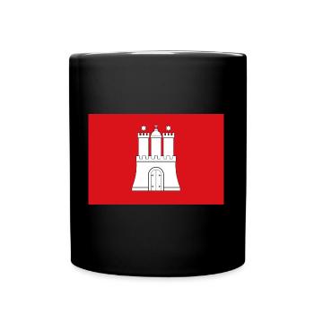 Hambourg - Mug uni - noir - Devant