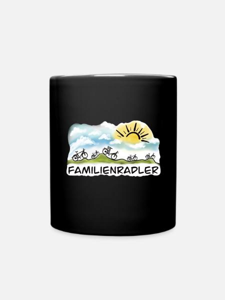 Familienradler Sonnenaufgang Design - Tasse einfarbig - Schwarz