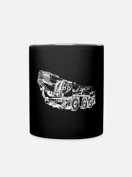 City crane mobile crane crane - Full Colour Mug - black