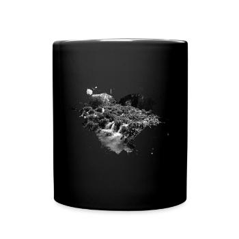 Cascades at the Plitvice Lakes National Park HR sw - Full Colour Mug - black - Front