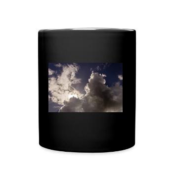 Himmel und Wolken - Tasse einfarbig - Schwarz - Vorne