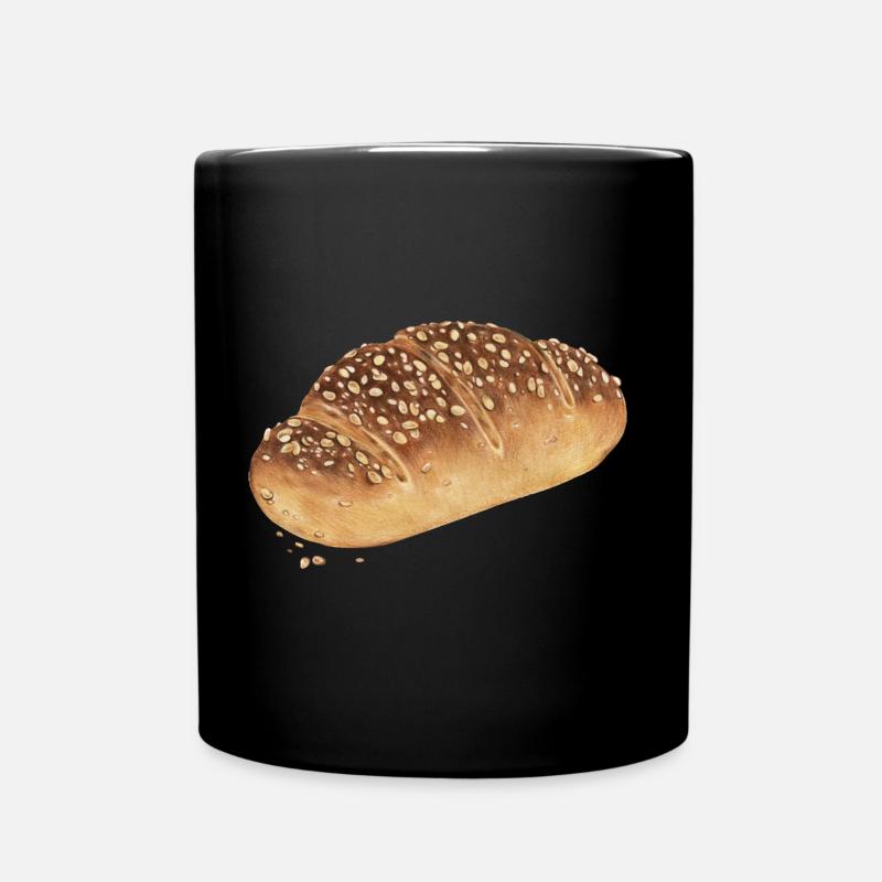 Brot - Tasse einfarbig - Schwarz