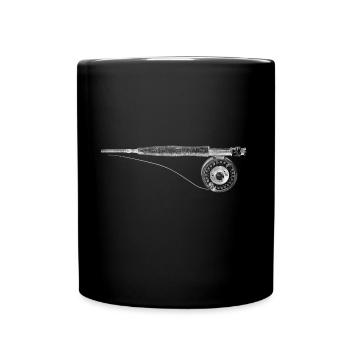 canne à pêche - Mug uni - noir - Devant