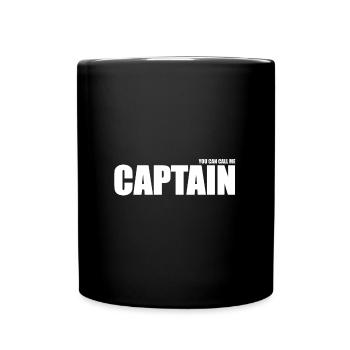 Captain Large Font Contrast Design - Full Colour Mug - black - Front