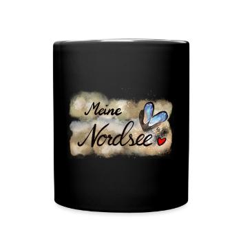Nordsee Herz Design für Fans - Tasse einfarbig - Schwarz - Vorne