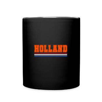 Holland Netherlands dutch Oranje flag EM - Full Colour Mug - black - Front