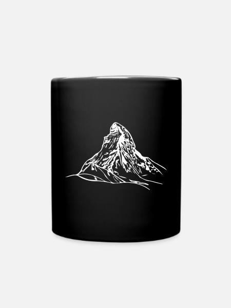 Cervin, montagne, Alpes, Suisse, sommet des montagnes - Mug uni - noir