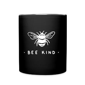 Bee Kind - Biene - Tasse einfarbig - Schwarz - Vorne