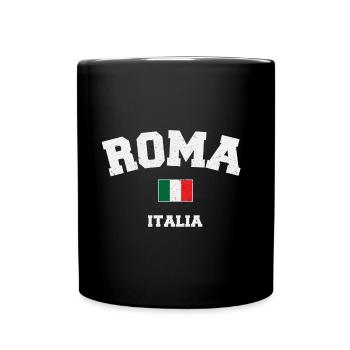 Emblème de Roma Italia - Mug uni - noir - Devant