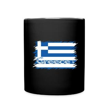 Griechenland - Tasse einfarbig - Schwarz - Vorne