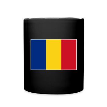 Drapeau Roumanie - Mug uni - noir - Devant