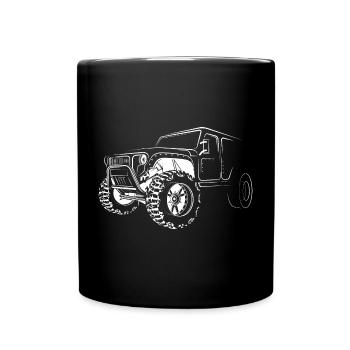 4x4 Offroad Car Truck Symbol Off-Road Dirt Logo - Mug uni - noir - Devant