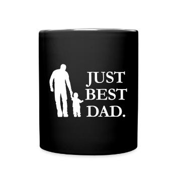 Just Best Dad - Tasse einfarbig - Schwarz - Vorne
