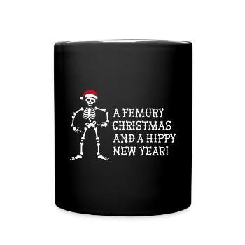 Christmas radiology physiotherapist x-ray - Full Colour Mug - black - Front