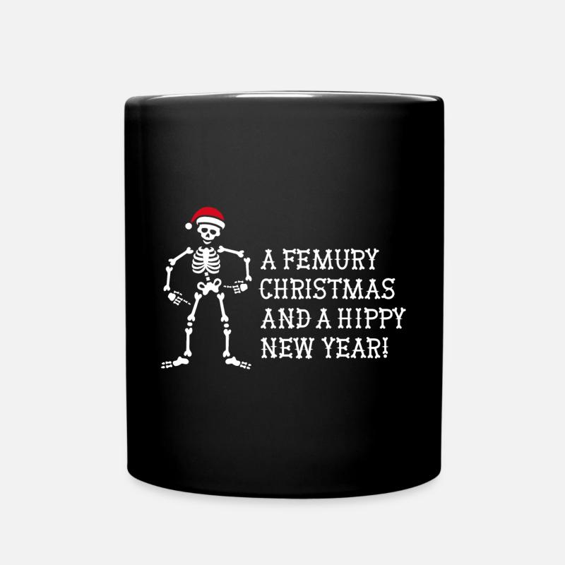Christmas radiology physiotherapist x-ray - Full Colour Mug - black
