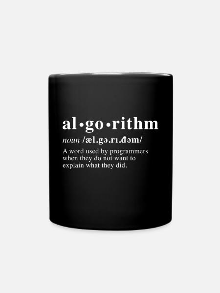 Algorithmusdefinition - Tasse einfarbig - Schwarz