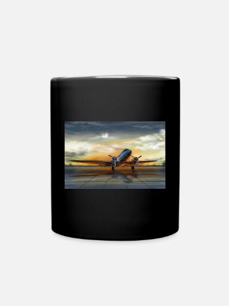 DC-3 - Tasse einfarbig - Schwarz