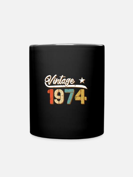 1974 Vintage - Tasse einfarbig - Schwarz