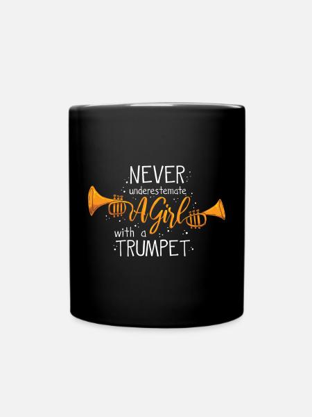 Trompete Trompeter - Tasse einfarbig - Schwarz