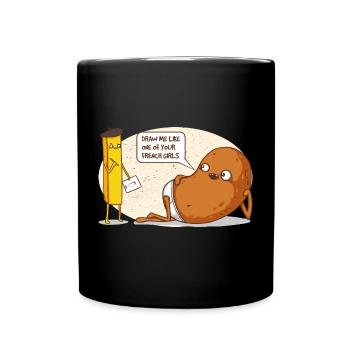 Kartoffel - Tasse einfarbig - Schwarz - Vorne
