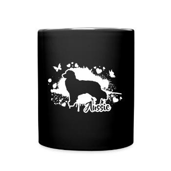 AUSSIE Dogs Mama Australian Shepherd Wilsigns - Full Colour Mug - black - Front