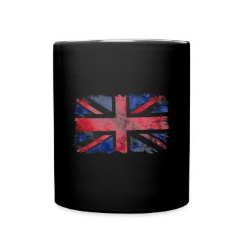 Watercolour Union Jack Splash - Full Colour Mug - black - Front