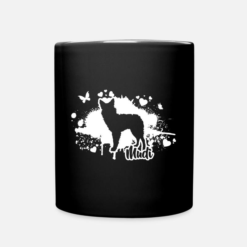 MUDI Hunde Hund Hütehund Wilsigns - Tasse einfarbig - Schwarz