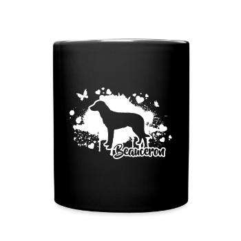 BEAUCERON Hunde Hund Hundesport Wilsigns - Tasse einfarbig - Schwarz - Vorne