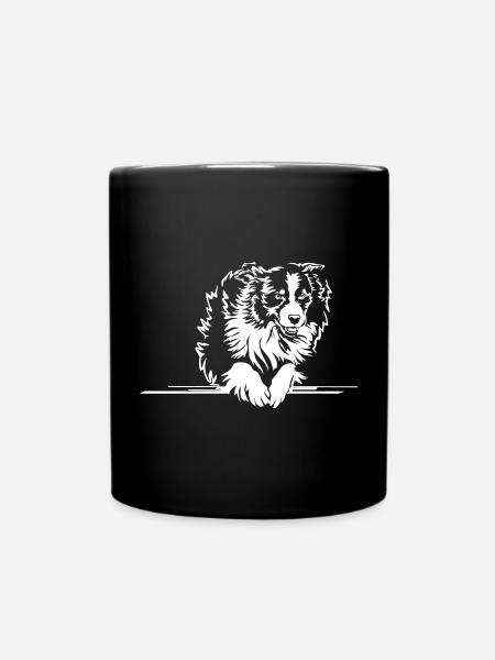 Australian Shepherd "Black Edition" - Tasse einfarbig - Schwarz