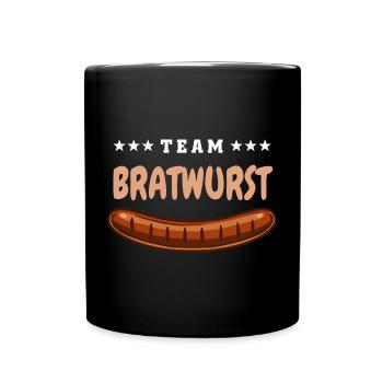 Team Bratwurst - Grill Fan - Grillen Wurst - Tasse einfarbig - Schwarz - Vorne