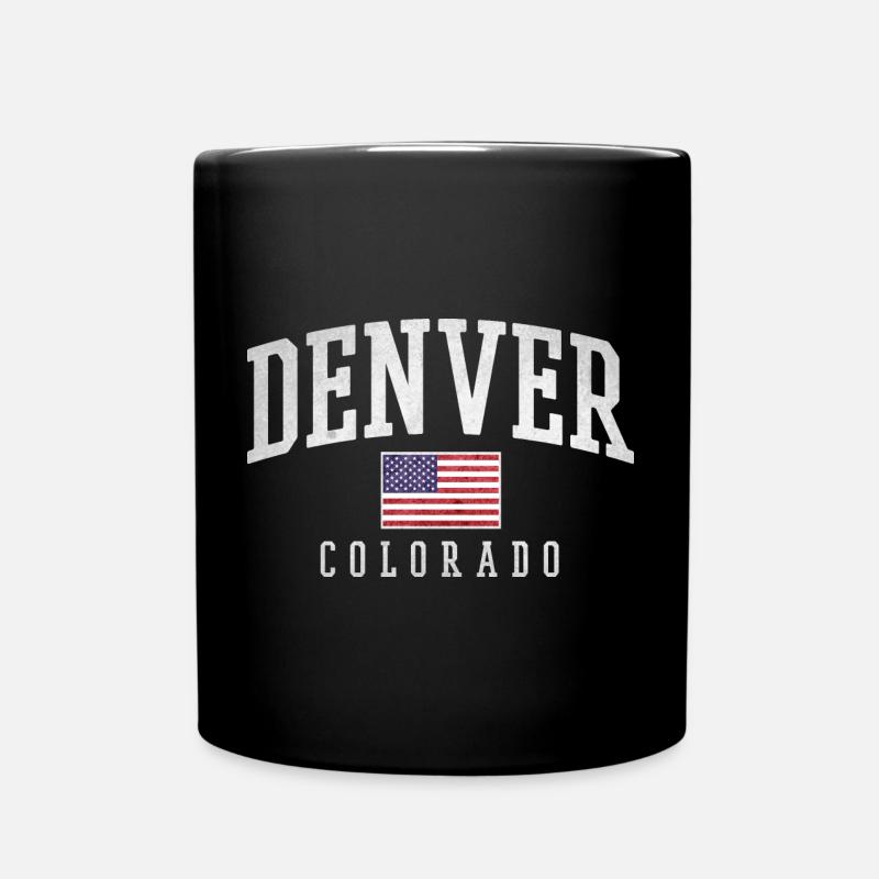 Arche du drapeau ancien de Denver, Colorado - Mug uni - noir