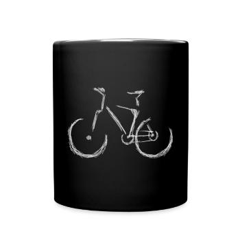 I love my bike - Full Colour Mug - black - Front