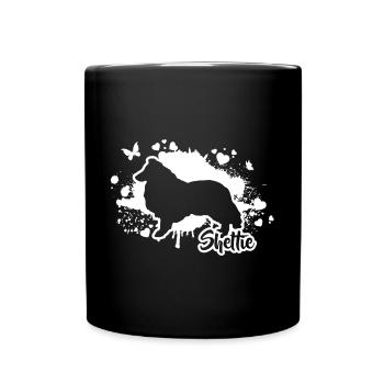 SHELTIE Dogs Dog Herding Dog Pedigree Dogs Wilsigns - Full Colour Mug - black - Front