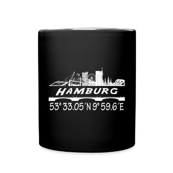 Hamburg - Tasse einfarbig - Schwarz - Vorne