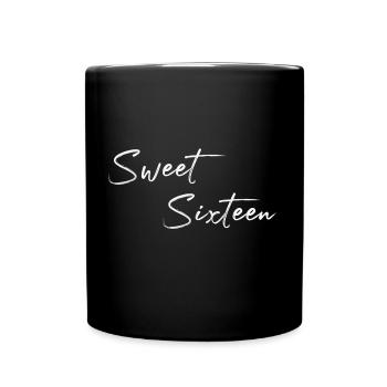 Sweet Sixteen 16 - Tasse einfarbig - Schwarz - Vorne