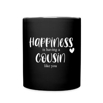 Cousin & Cousin Happiness Cadeau Anniversaire Merci - Mug uni - noir - Devant