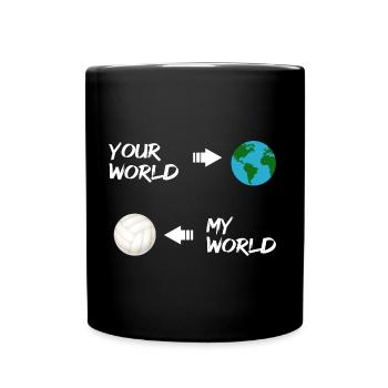 volleyball volleyballer volleyballworld - Tasse einfarbig - Schwarz - Vorne