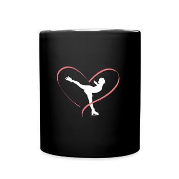 Eiskunstlauf Eistanz Eislaufen Frauen Mädchen - Tasse einfarbig - Schwarz - Vorne