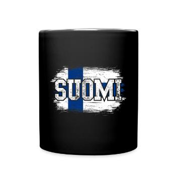 Suomi - Tasse einfarbig - Schwarz - Vorne