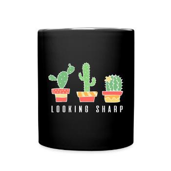 Cactus pointu - Mug uni - noir - Devant