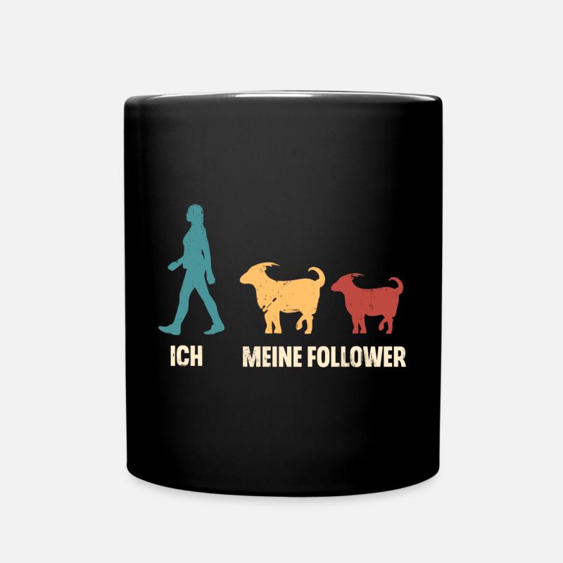 Ziege Hirte Ziegen - Tasse einfarbig - Schwarz
