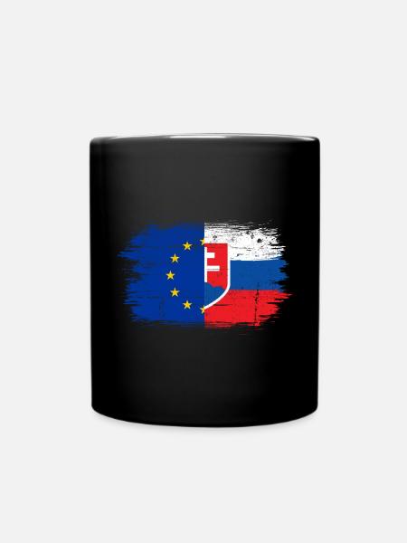 EU Slowakei Flagge Fusion - Tasse einfarbig - Schwarz