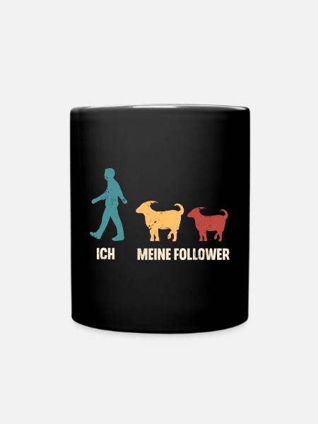 Ich Und Meine Follower Ziegen Ziege - Tasse einfarbig - Schwarz