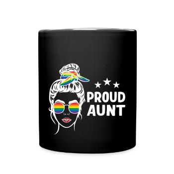 LGBT Stolze Tante - Tasse einfarbig - Schwarz - Vorne