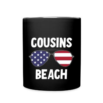 Cousins Beach - Tasse einfarbig - Schwarz - Vorne