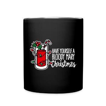 Noël, Ayez-vous un Noël sanglant marie - Mug uni - noir - Devant